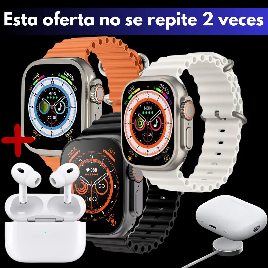 SMARTWATCH PRO 8 ULTRA + AIRPODS (2DA GENERACIÓN)