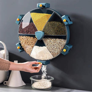 Dispensador Granos Cereal Pared Giratorio